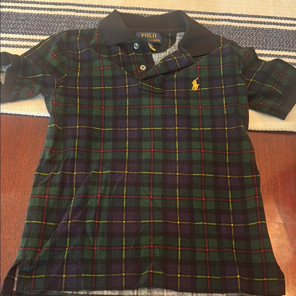 Polo by Ralph Lauren Classic Plaid Polo Green and Blue